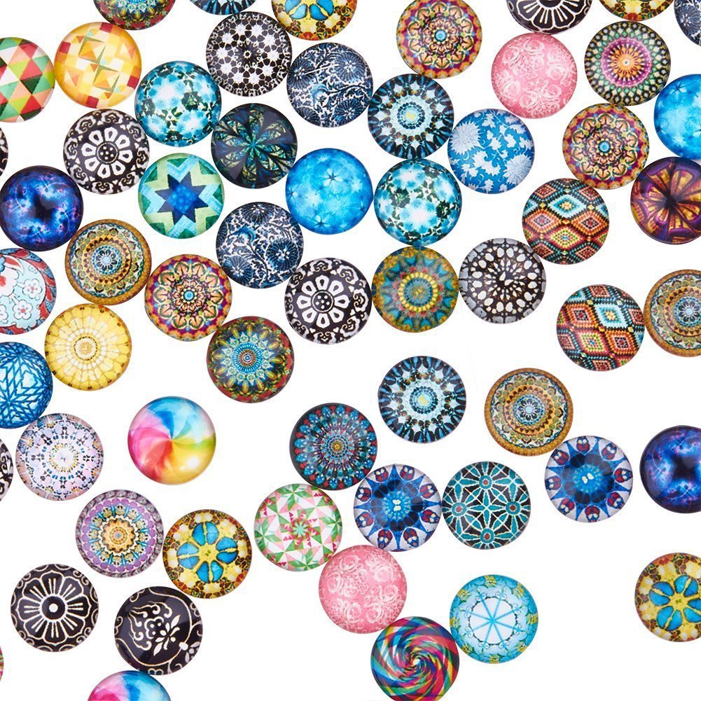 12mm Mixed Color Mosaic Series Glass Patch